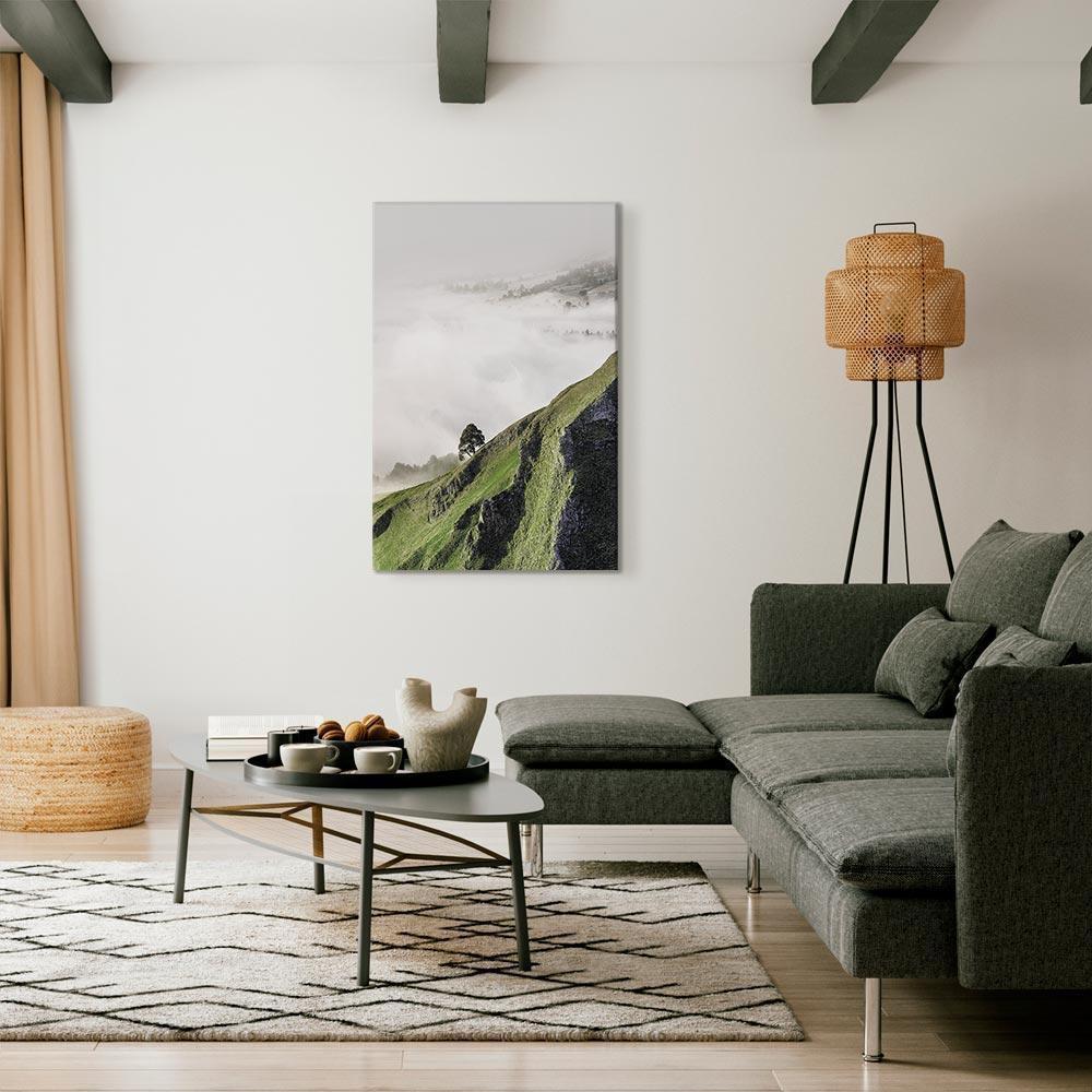 Leinwandbild - Tree Above Clouds (1 Part) Vertical