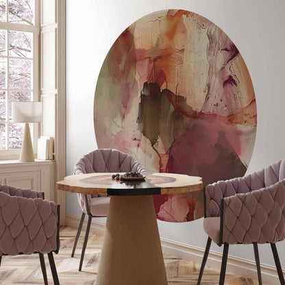 Runde Fototapete - Spring composition – transparencies and forms in watercolor style