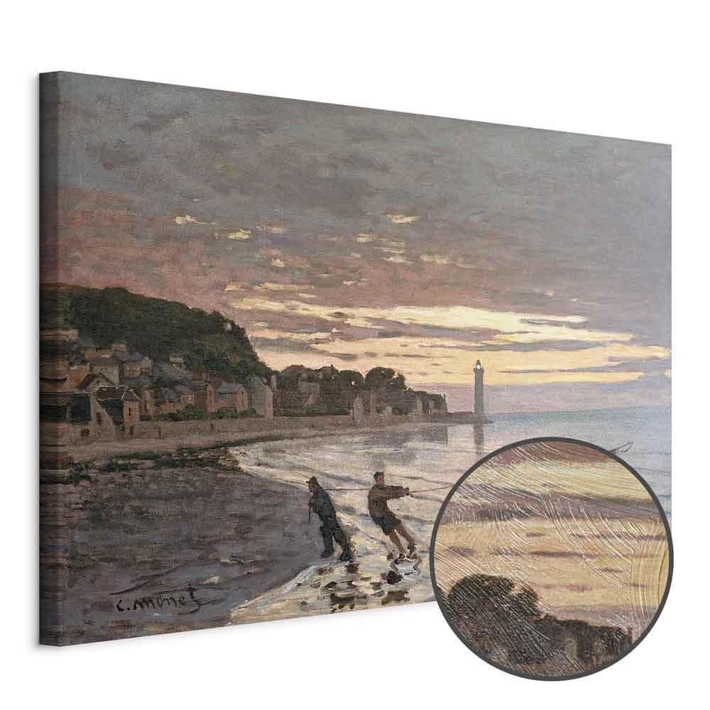 Leinwandbild - Claude Monet – Hauling a Boat Ashore, Honfleur