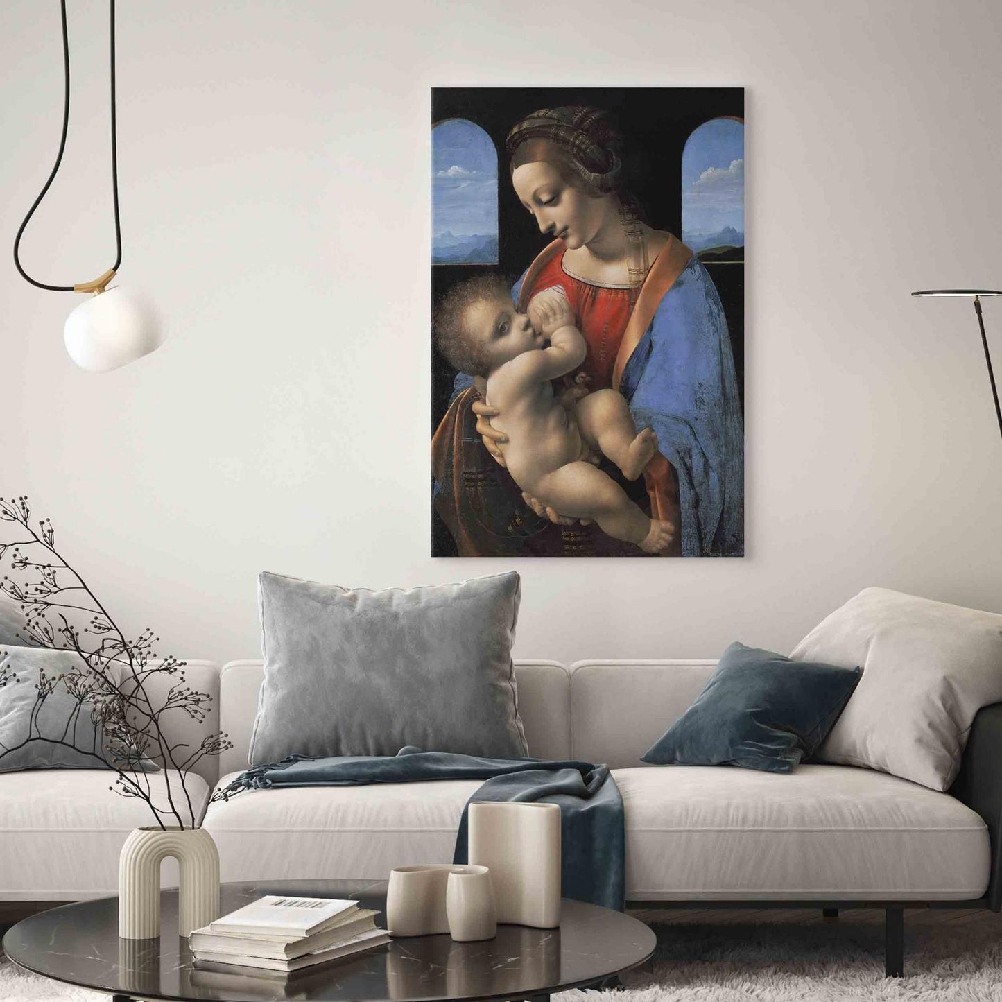 Leinwandbild - Madonna Litta (Leonardo da Vinci) Artgeist