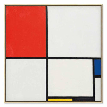 Leinwandbild - Piet Mondrian – Composition No III, with red, blue, yellow and black