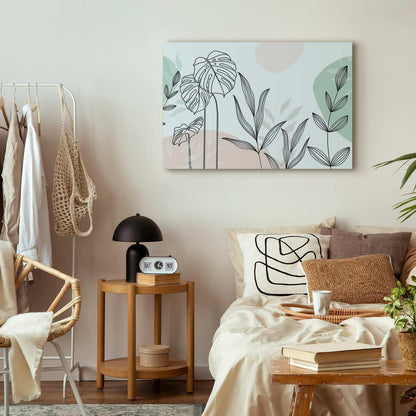 Leinwandbild - Pastel line art