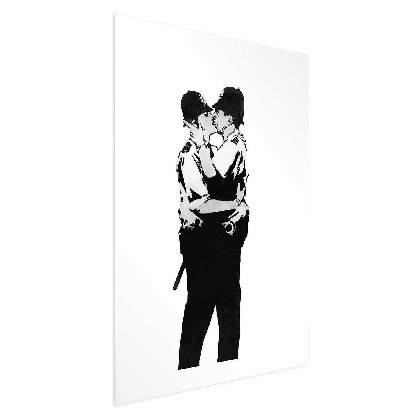 Poster Küssende Polizisten – Street-Art-Klassiker von Banksy