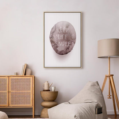 Leinwandbild - Keep Life Simple (1 Part) Vertical