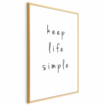 Poster - Keep Life Simple Artgeist