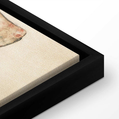 Leinwandbild - Egon Schiele – Liegender Akt mit gelbem Handtuch