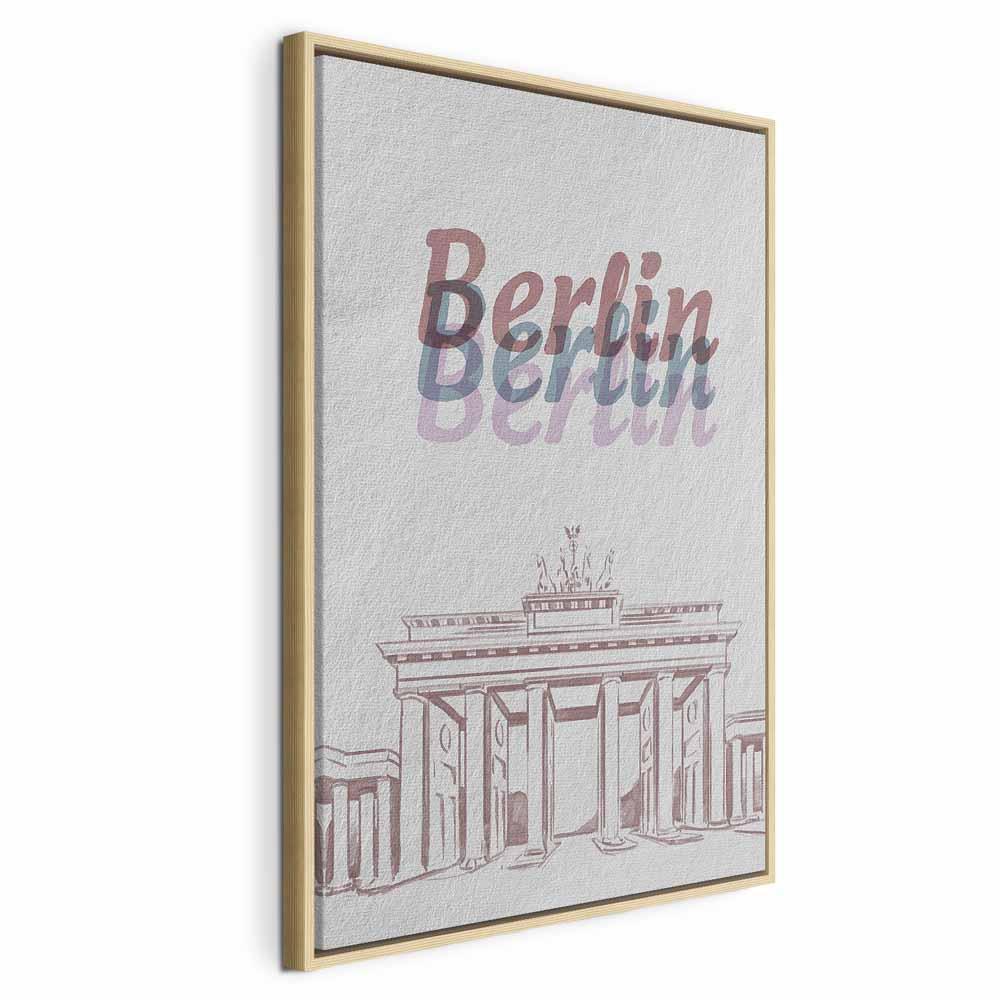 Leinwandbild - Berlin in Watercolours (1 Part) Vertical