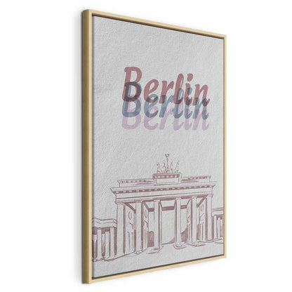 Leinwandbild - Berlin in Watercolours (1 Part) Vertical
