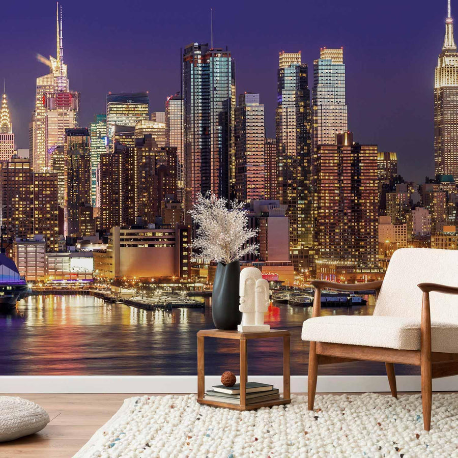 Fototapete „New York bei Nacht“ – Die Stadt, die niemals schläft