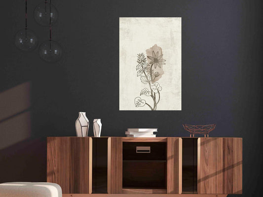 Leinwandbild Naturkontur – Minimalistische Wandkunst im Hochformat