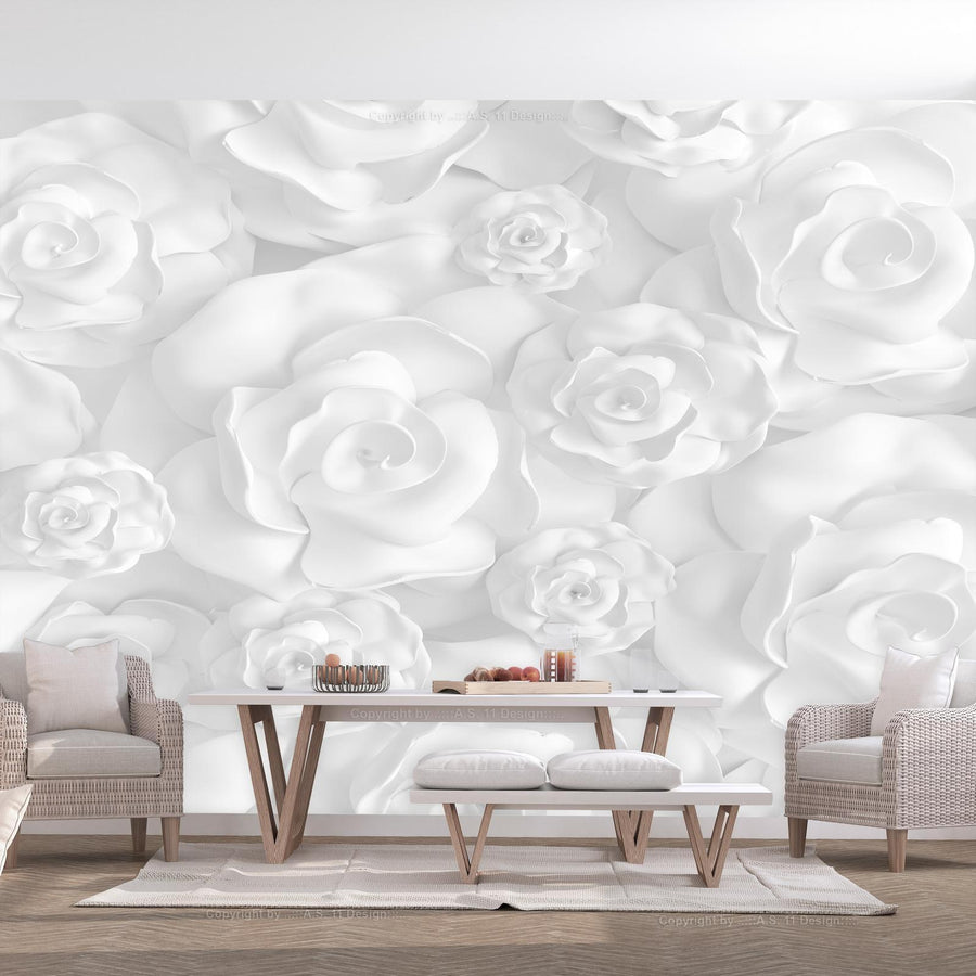 Fototapete - Plaster Flowers Artgeist