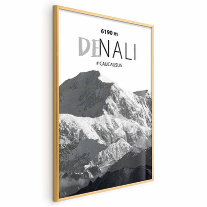 Poster - Majestic mountain peak Denali mountain crown mountain landscape