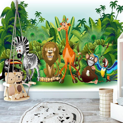 Fototapete Dschungeltiere – Bunte Tierwelt fürs Kinderzimmer Sawelt