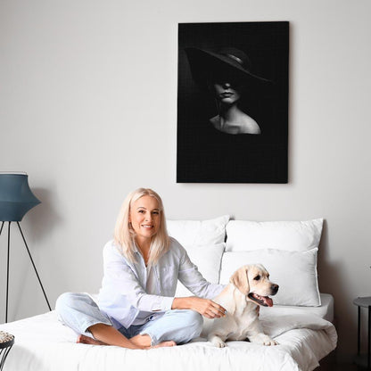 Leinwandbild - Mysterious Woman (1 Part) Vertical