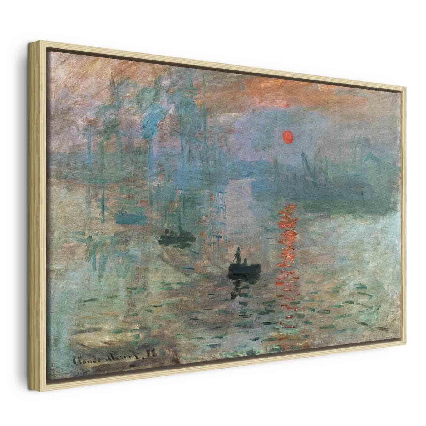 Leinwandbild - Impression, Sunrise - Claude Monet’s Painted Landscape of the Port Artgeist