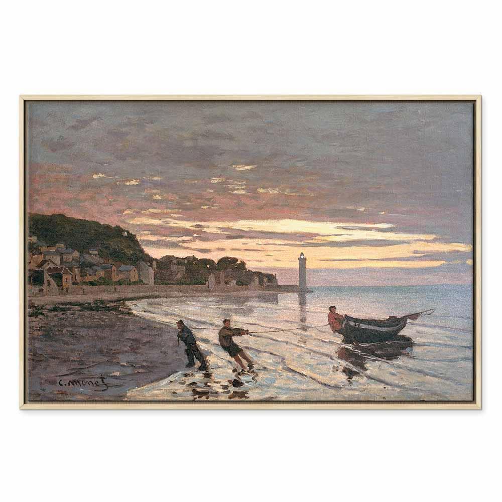Leinwandbild - Claude Monet – Hauling a Boat Ashore, Honfleur