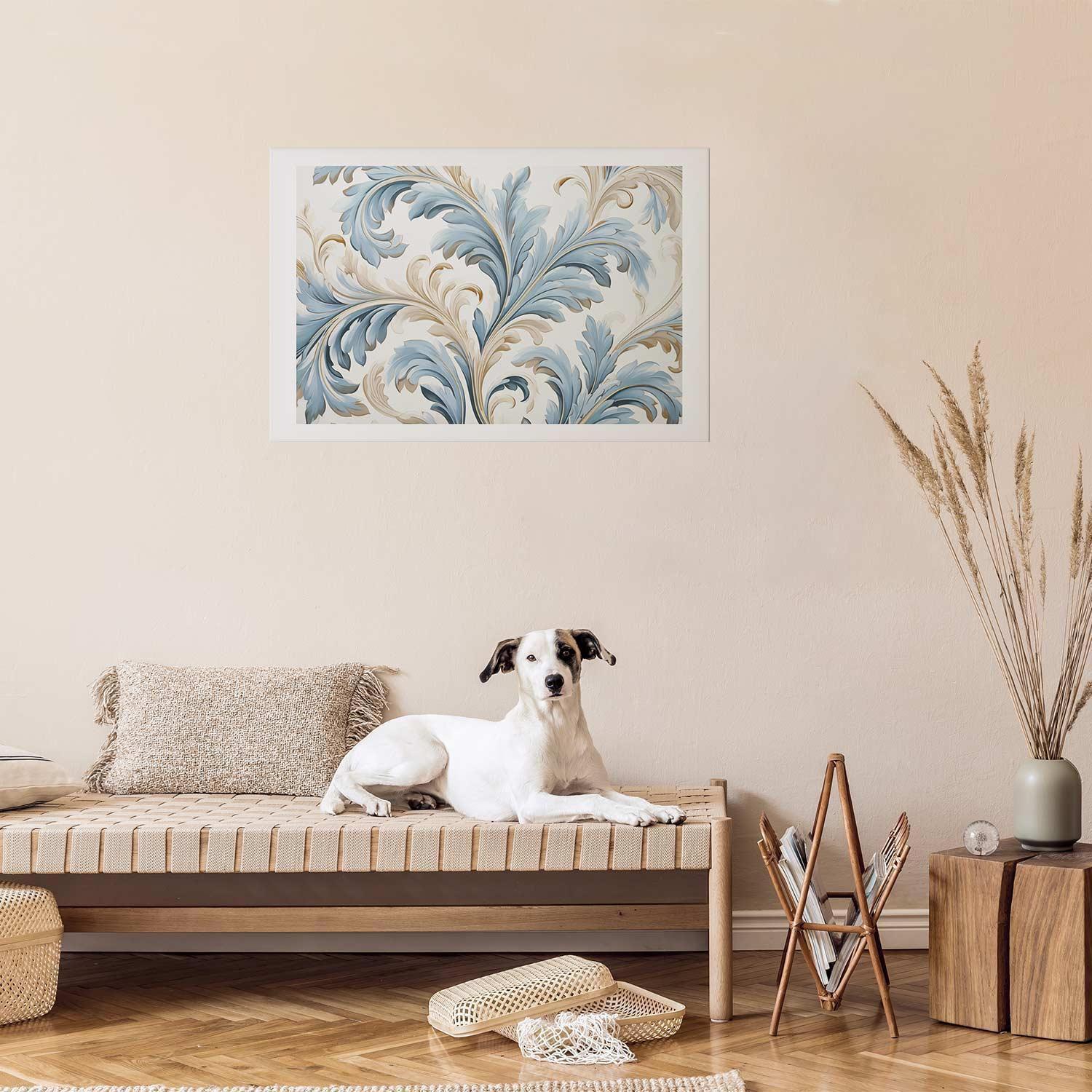 Poster - Baroque Vines in Light Colors Artgeist
