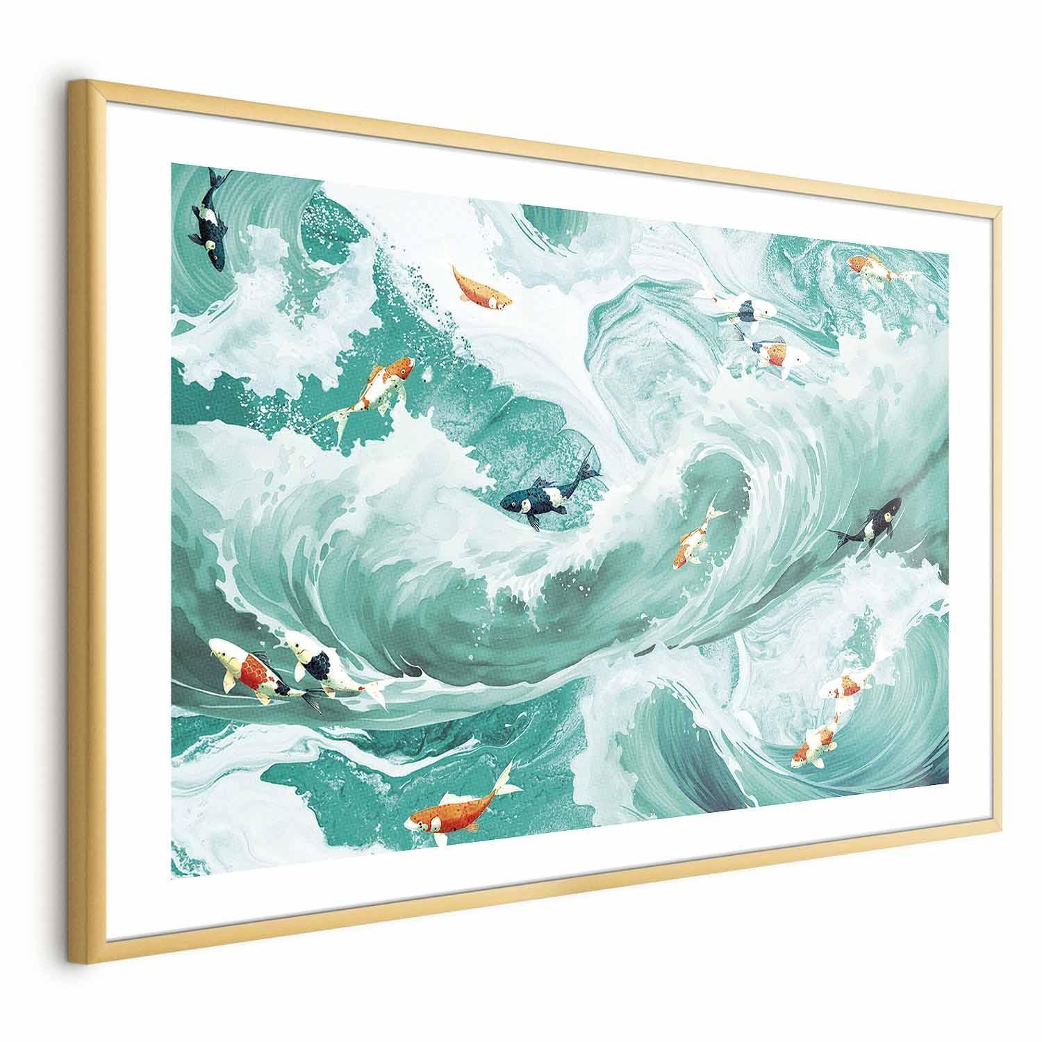 Poster - Fish and Waves Artgeist
