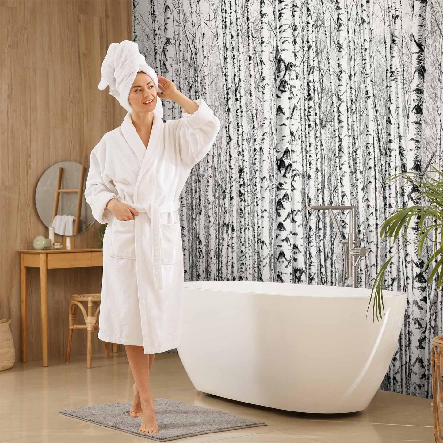 Fototapete - Birch forest