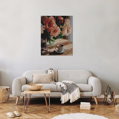 Malen nach Zahlen - Coffee with the aroma of peonies