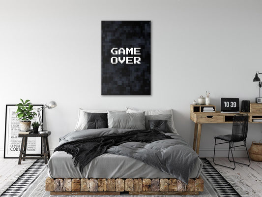 Leinwandbild - Pixel Game Over Artgeist