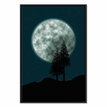 Leinwandbild - Beautiful Full Moon (1 Part) Vertical