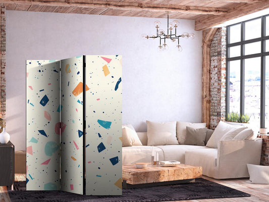 Moderner Terrazzo-Paravent als Wohnaccessoire