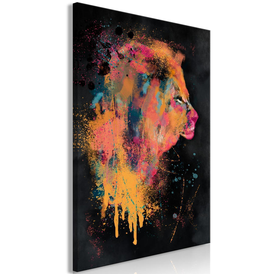 Leinwandbild - Lion Humors (1 Part) Vertical Artgeist