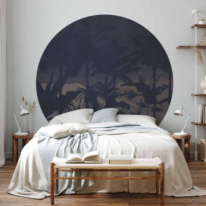 Runde Fototapete - Jungle at night
