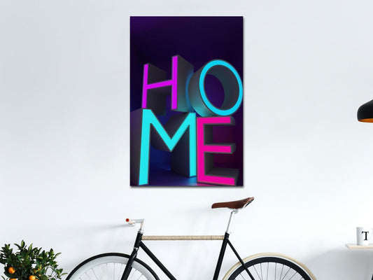 Leinwandbild - Home Neon (1 Part) Vertical Artgeist