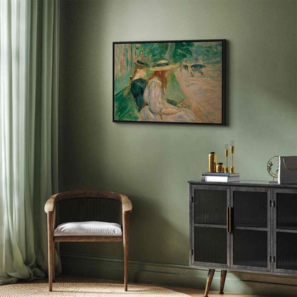 Leinwandbild - Sur un banc de Bois de Boulogne (Berthe Morisot) Artgeist