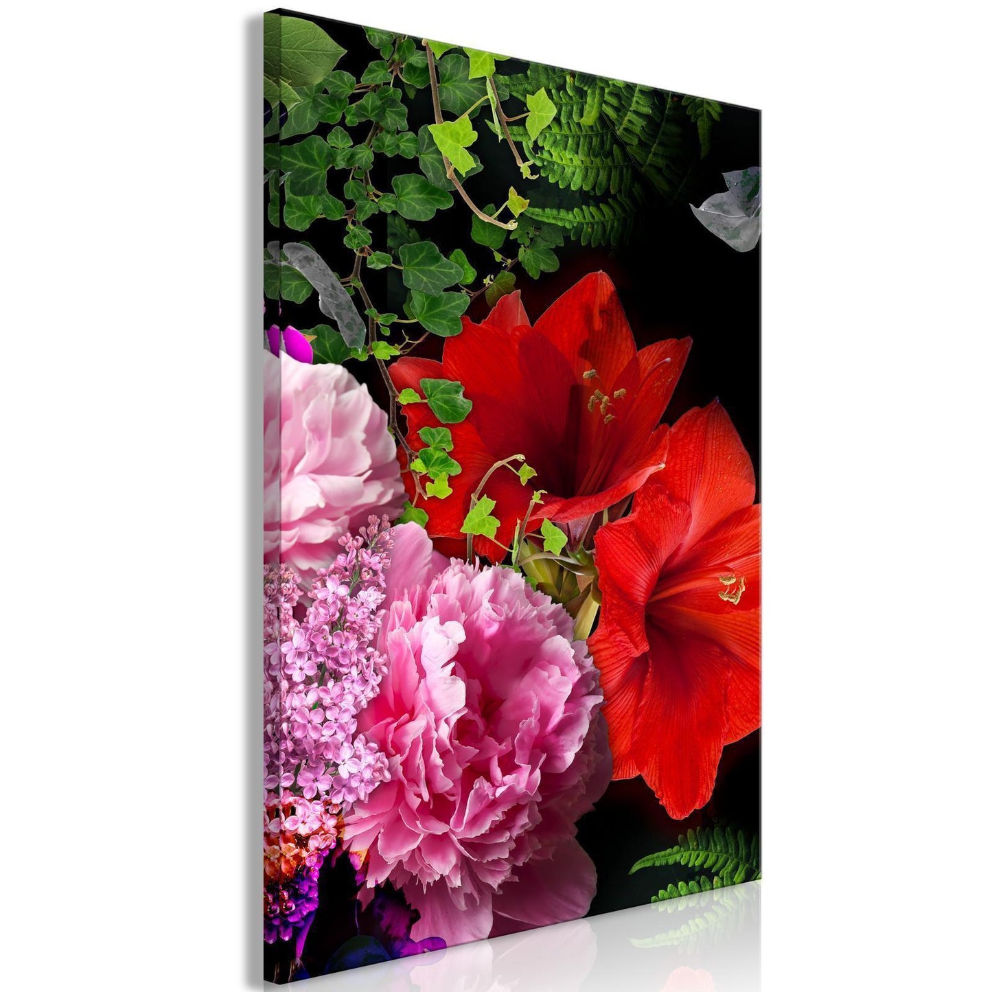 Leinwandbild - Floral Symphony (1 Part) Vertical Artgeist