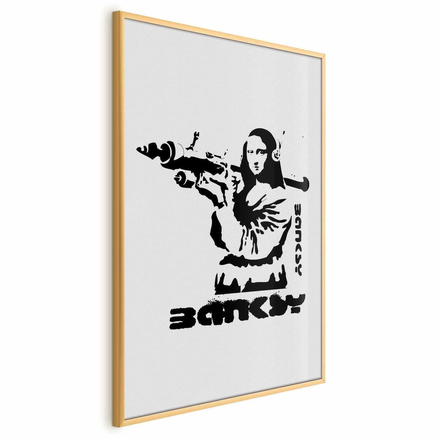 Poster - Mona Lisa with a Bazooka Artgeist