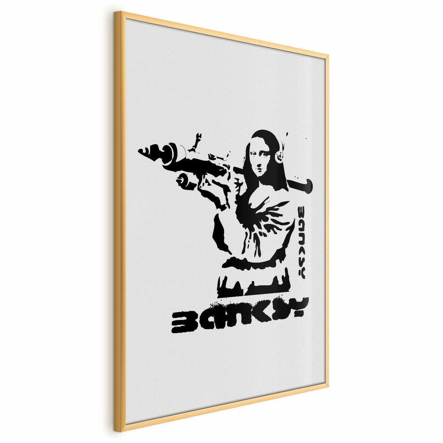 Poster - Mona Lisa with a Bazooka Artgeist