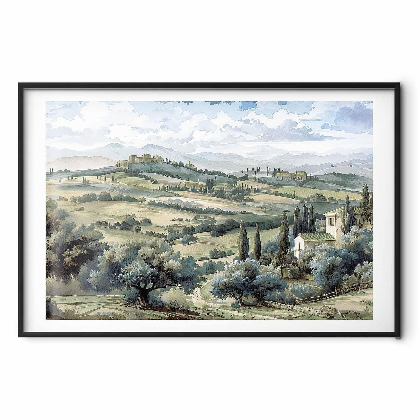 Poster - Landscape with Sunny Green Fields