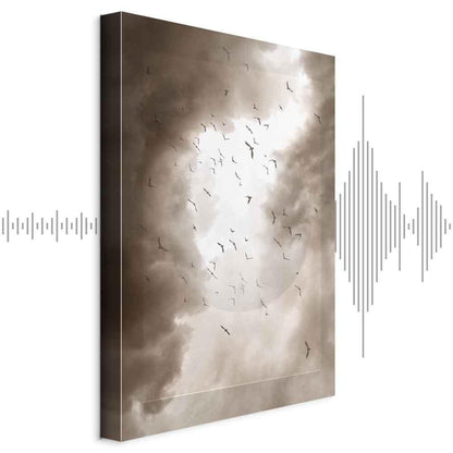 Leinwandbild - Birds in the Clouds (1 Part) Vertical