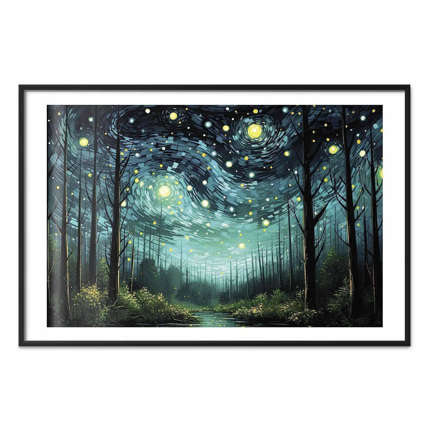 Poster - Starry night - a contemporary version of Van Gogh's night sky