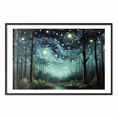 Poster - Starry night - a contemporary version of Van Gogh's night sky
