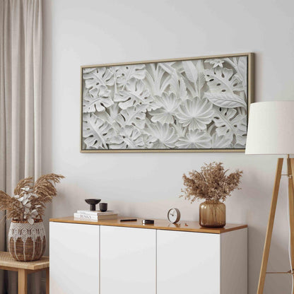 Wandbild Alabaster Garden – Elegantes Blumenmotiv in zarten Farben