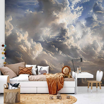Fototapete - Golden Reflections on Clouds Foretelling Dusk Artgeist