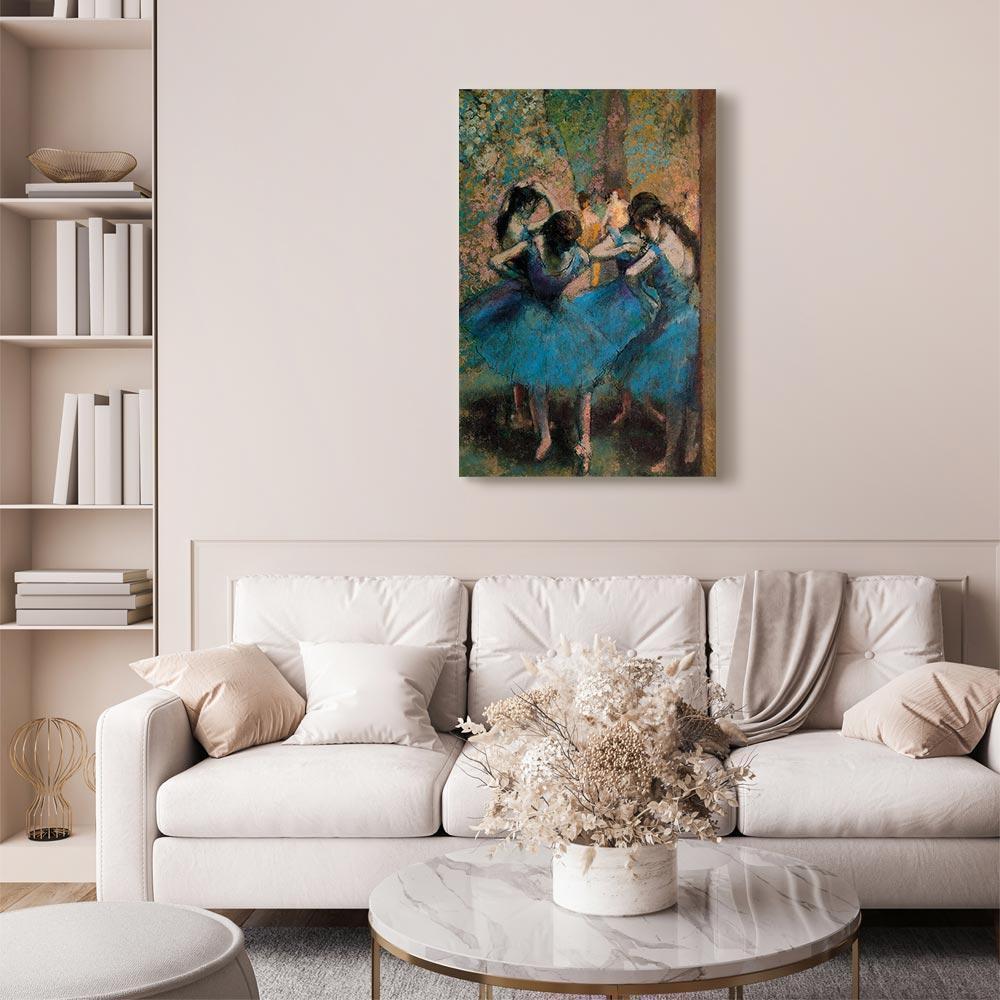 Leinwandbild - Edgar Degas – Blue Dancers