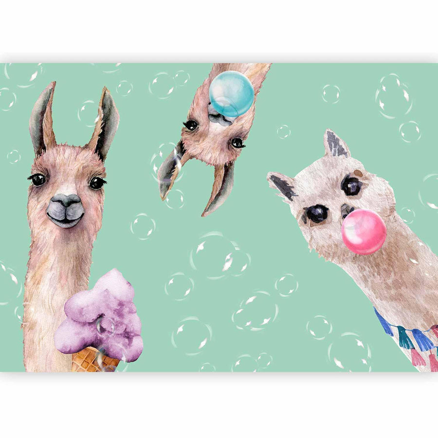 Fototapete - Crazy Llamas Artgeist