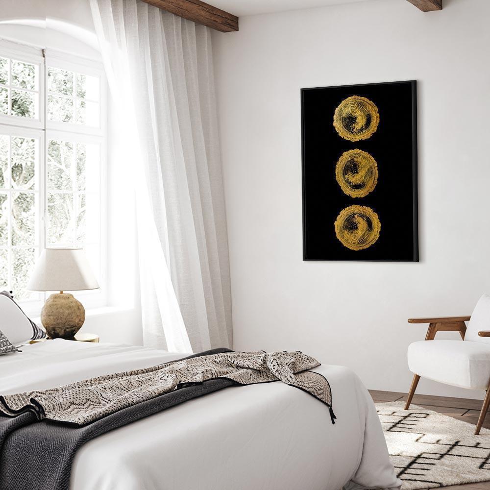 Leinwandbild - Golden Knots (1 Part) Vertical