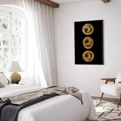 Leinwandbild - Golden Knots (1 Part) Vertical