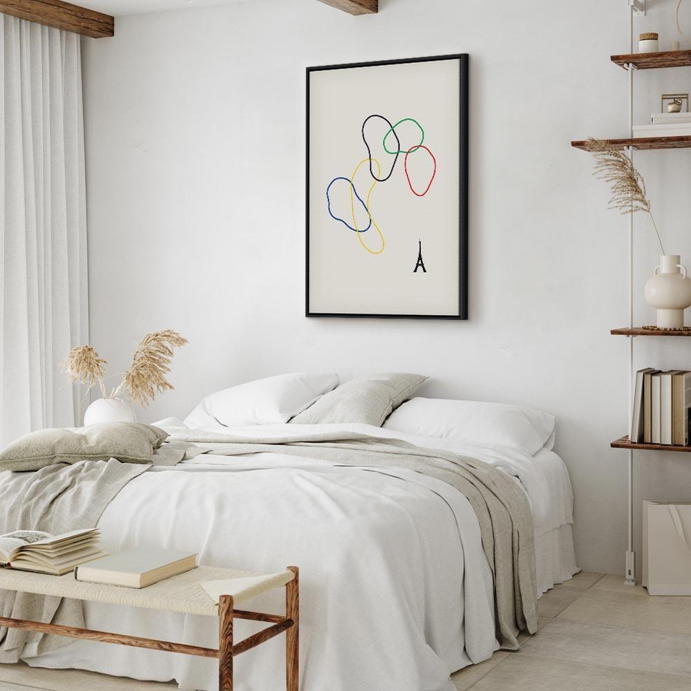 Leinwandbild - Colorful Rings - Digital Graphics - Minimalism