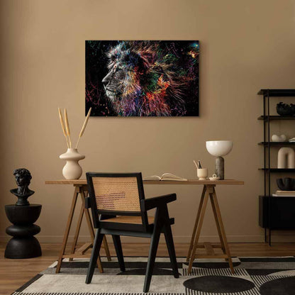 Leinwandbild - Crazy Lion (1 Part) Wide