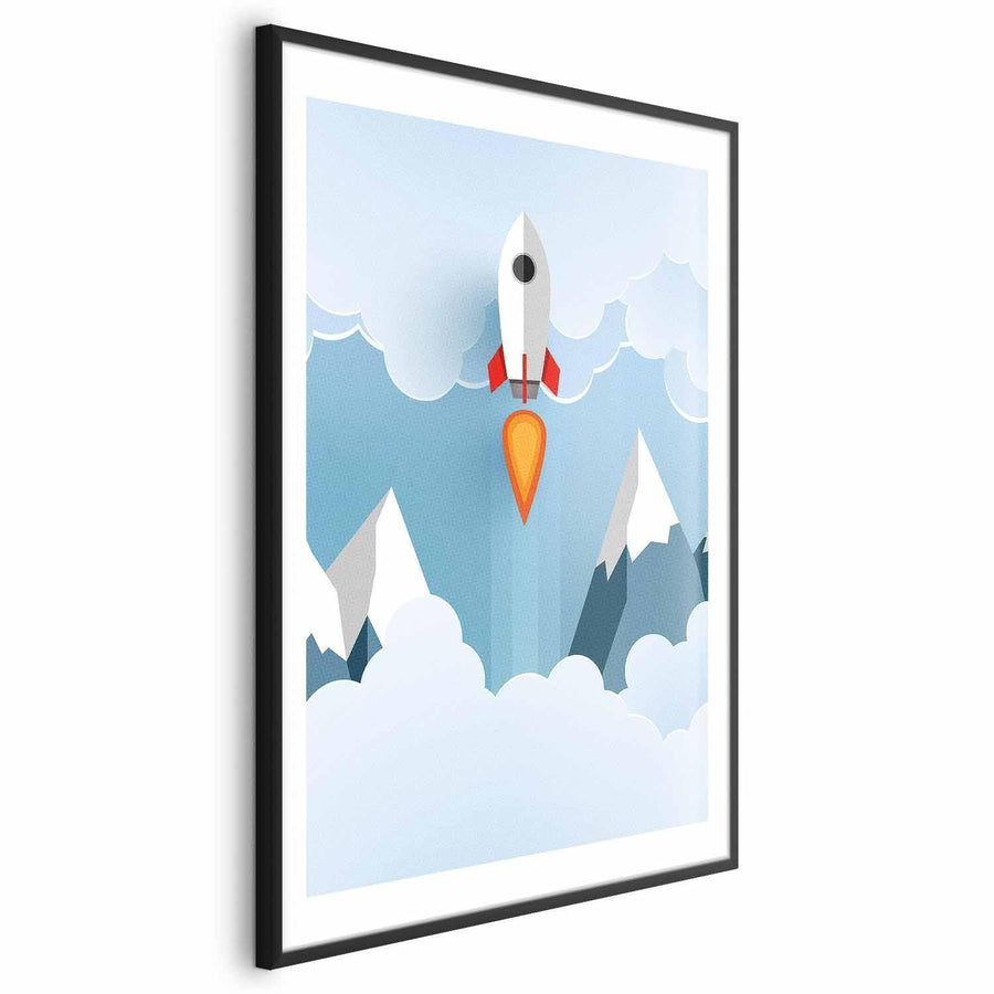 Poster - Rocket in the Clouds Artgeist