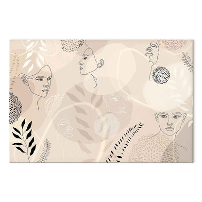 Leinwandbild - Feminine line art
