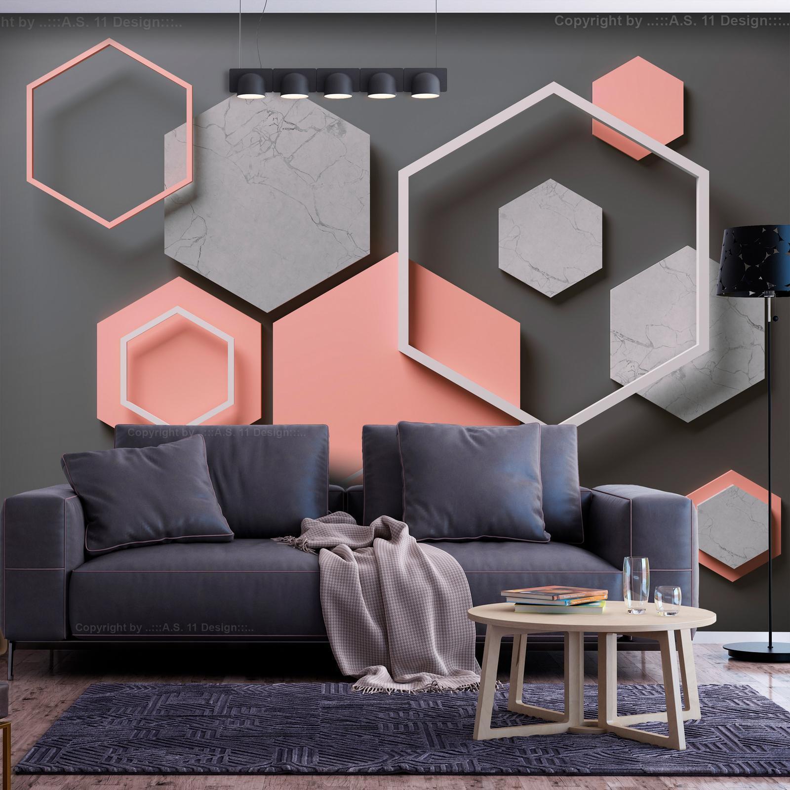 Fototapete - Hexagon Plan Artgeist