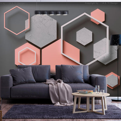Fototapete - Hexagon Plan Artgeist